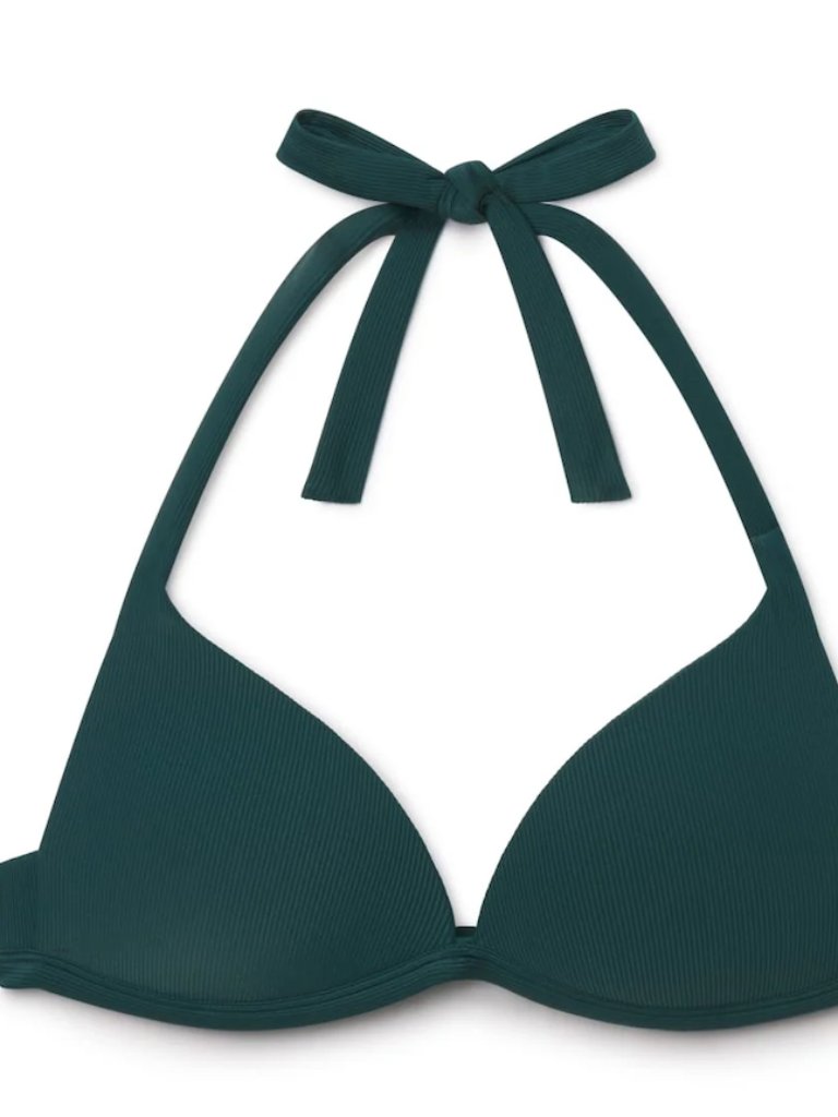 Pepper Swim Plunge Bikini Top Nwt In Monstera — image 2 of 2